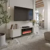 TV spintelė Cama Meble Volare 200 x 39 x 49 cm kašmyro su elektriniu židiniu