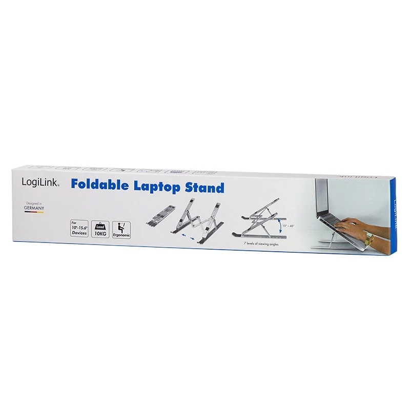 Nešiojamojo kompiuterio stovas LogiLink AA0134 sidabrinis 40,6 cm (16 colių)