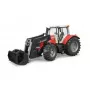 Žaislinis traktorius BRUDER Massey Ferguson 7624 su priekiniu krautuvu, raudonas, nuo 3 m.