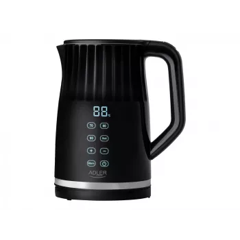 Adler AD 1350 1.7L temperatūros valdymo LED elektrinis virdulys Juodas