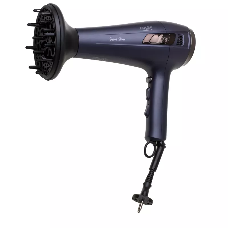 Plaukų džiovintuvas su įtraukiamu laidu - 2400W + Adler difuzorius