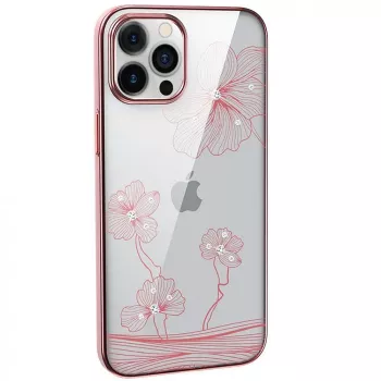 Apsauginis dėklas Devia Crystal Flora iPhone 12 mini, rožinis auksas