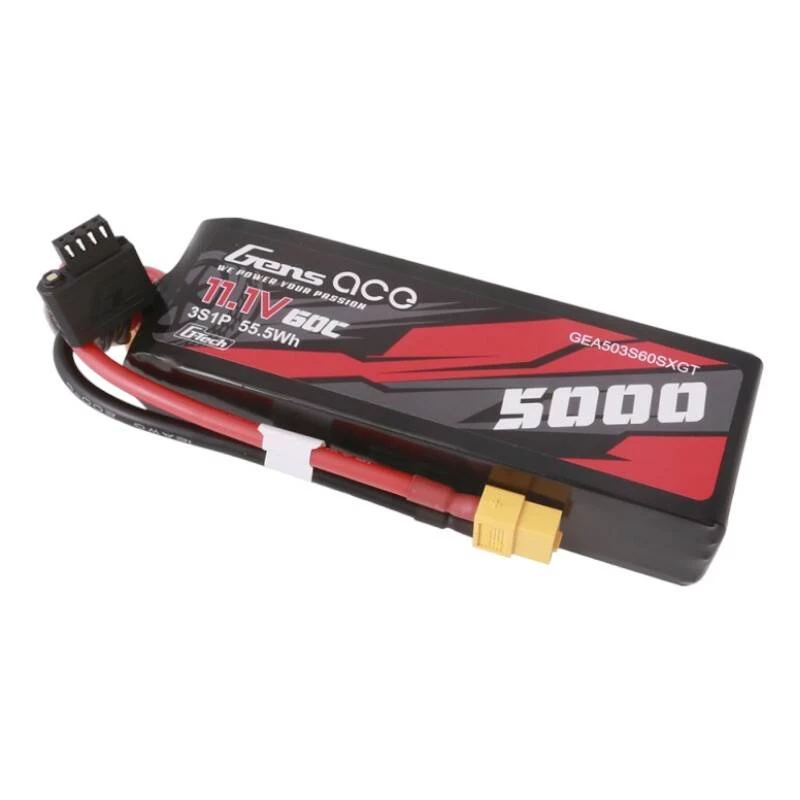 Gens ace G-Tech 5000mAh 11.1V 60C 3S1P Lipo akumuliatorius su XT60 kištuku