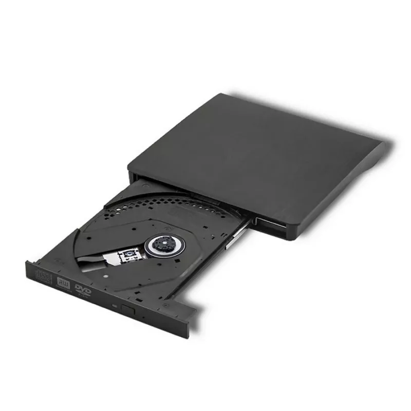 Išorinis DVD‑RW įrenginys QOLTEC 51857 – USB 3.0, SATA sąsaja, DVD±R 8x, DVD±RW 4x, DVD‑RAM 5x, CD 24x, juodas