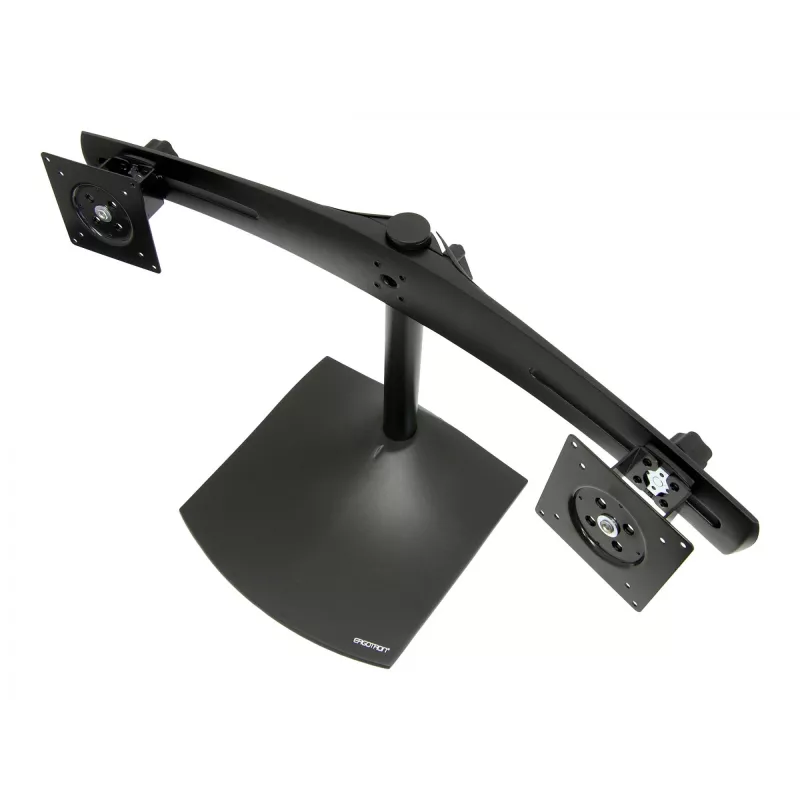 Ergotron DS100 – stovas – horizontalus – dviem LCD ekranams – aliuminis, plienas – juoda – iki 61 cm (24 colių)