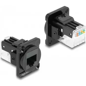 DeLOCK D tipo modulis RJ45 Cat.6A moteriška prie LSA moteriška juoda 87817