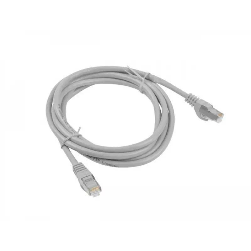 Tinklo kabelis LANBERG PCF6-10CC-0100-S Cat6 F/UTP RJ-45 – RJ-45 1 m Pilka