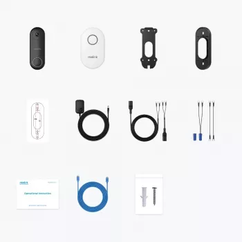 Reolink D340W – 5MP vaizdo durų skambutis su garsiniu signalu, 2,4/5 GHz Wi-Fi, asmens aptikimu, dvipusiu garsu, veikia su NVR