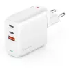 4smarts GaN Flex Universal baltas sieninis įkroviklis 65W 2xUSB-C + 1xUSB-A