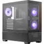 Cooler Master Elite 690 kompiuterio korpusas, Midi bokštas, ATX, grūdintas stiklas - 4x ARGB ventiliatoriai, medis, juoda