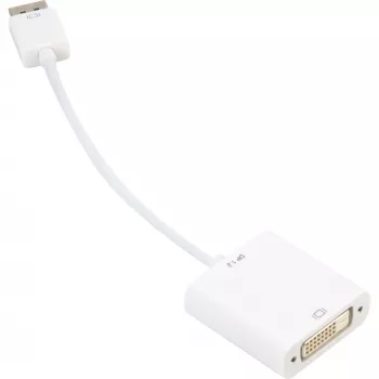 Adapterio laidas DisplayPort į DVI Sharkoon 0,15 m baltas — DisplayPort 1.2 į DVI
