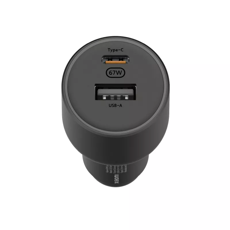 Xiaomi 43907 automobilinis įkroviklis 67W su USB-C ir USB-A, juodas