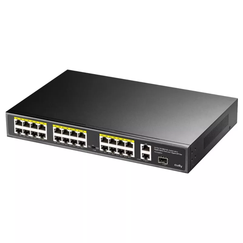 Cudy FS1026PS1 24 portų Gigabit Ethernet PoE nevaldomas komutatorius