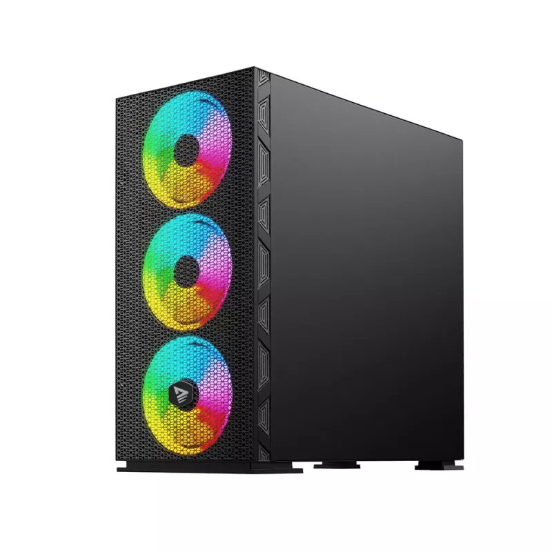 SAVIO kompiuterio korpusas Raptor X1 ARGB Stiklas/Tinklelis Juodas