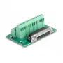 DeLOCK D-Sub 25 kontaktų moteriškas į terminalų bloką adapteris DIN bėgiui 51mm x 86mm x 30mm