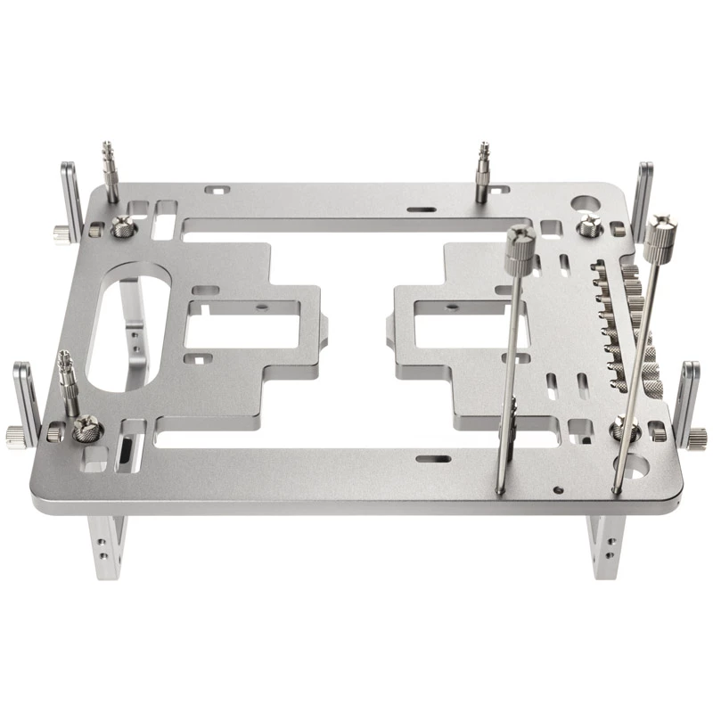 Mini benchtable korpusas Streacom BC1 Mini V2 sidabrinis – kompaktiškas atviro rėmo stendas