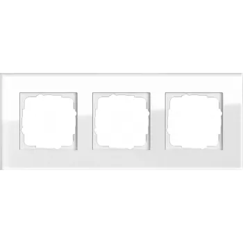 Gira Esprit Glas White stiklinis jungiklio dangtelis, be varžtų, 95×236,8×9,85 mm