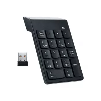Gembird KPD-W-02 belaidė skaičių klaviatūra nešiojamam kompiuteriui Bluetooth juoda