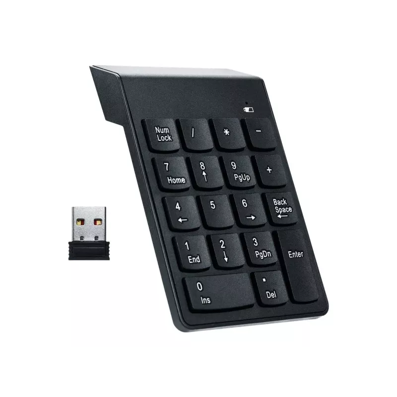 Gembird KPD-W-02 belaidė skaičių klaviatūra nešiojamam kompiuteriui Bluetooth juoda