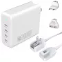 Vidinis greitasis USB-C įkroviklis 4smarts 545200 — 200 W, 4× USB-C, 100–240 V, 1,5 m laidas, Baltas