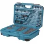 Handwerkzeug-Set E-17980, 231-teilig blau, mit 2 Umschaltknarren, 1/4 und 1/2, Koffer