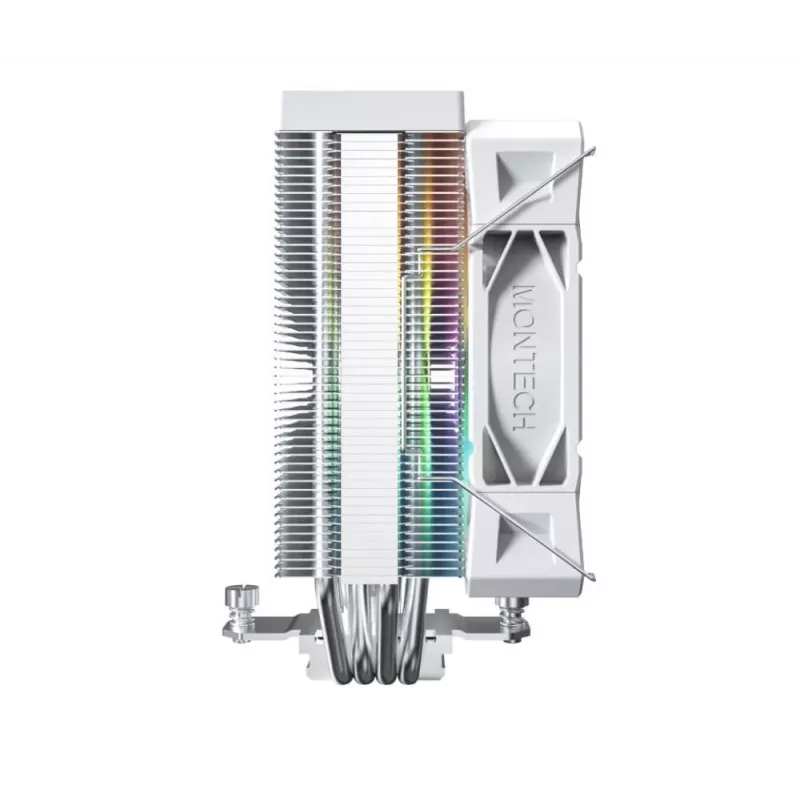 Oro aušintuvas Montech NX400 ARGB 120 mm Baltas – 270 W TDP, FDB, 156×74×120 mm