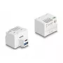 DeLOCK Keystone modulis USB Type-A USB Type-C PD 20 W baltas