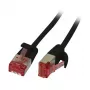 Synergy 21 Patch kabelis RJ45 CAT6 250MHz 1,0m juodas U/FTP plonas apvalus d 3,6mm