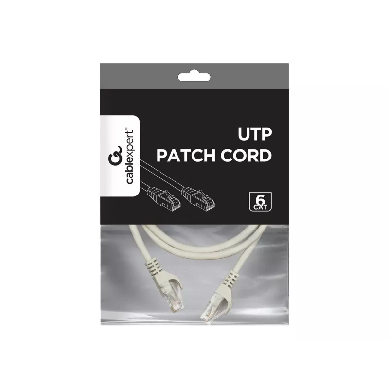 Tinklo kabelis Gembird Cat6 RJ-45 1 m, U/UTP, 24 AWG, pilkas
