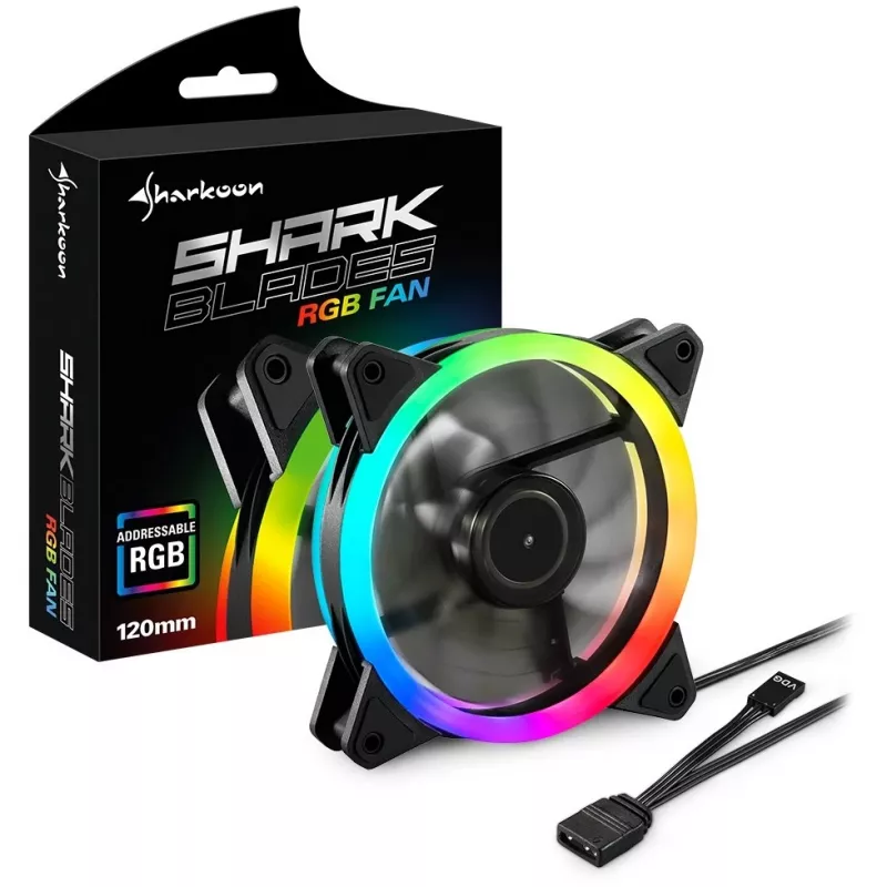 SHARKOON SHARK Blades 120mm ARGB korpuso ventiliatorius - juodas