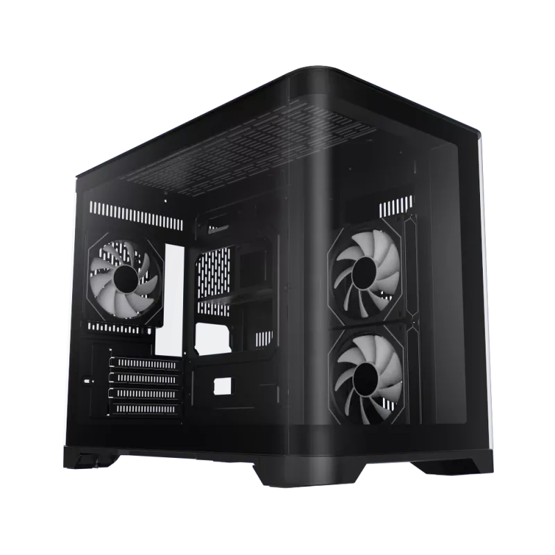 Gamemax HYPE-M BK korpusas | Juodas | Micro-ATX | Be maitinimo šaltinio