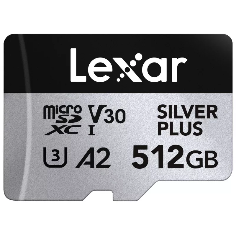 Flash atminties kortelė Lexar 512 GB UHS-I microSDXC SILVER PLUS