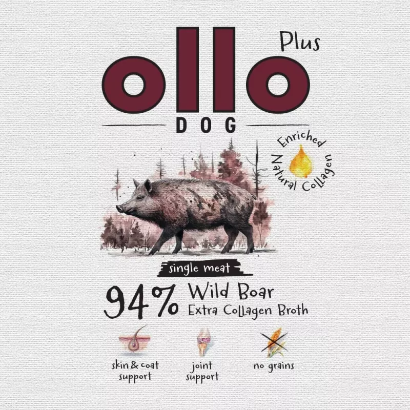 Ollo Plus Kolagen šunų ėdalas su šerniena 400g skardinė