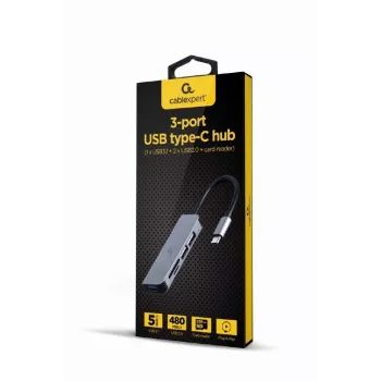 Gembird A-CM-COMBO5-02 USB-C 5-in-1 universalus adapteris, sidabrinis