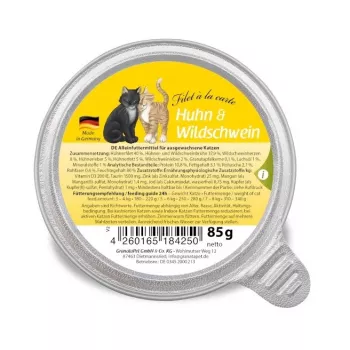 GRANATAPET Filet á la carte Vištiena su šernu – šlapias kačių ėdalas – 85g