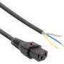 ACT maitinimo laidas C13 IEC Lock atviras galas juodas 4 m PC1026 230V 10A