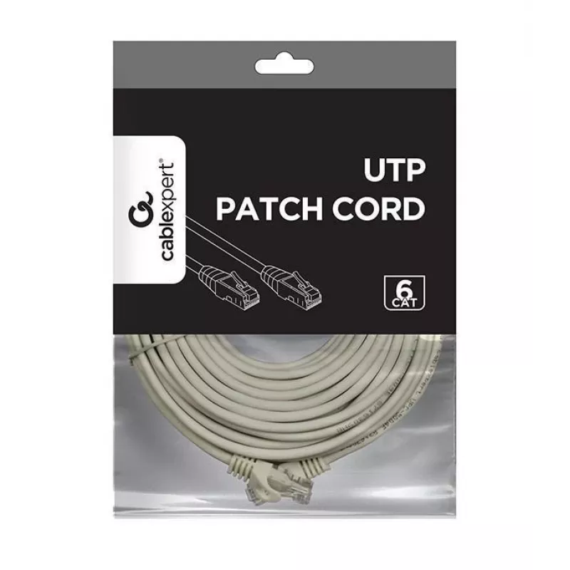 Tinklo laidas Gembird PP6U-30M Cat6 U/UTP 30 m RJ-45 pilkas
