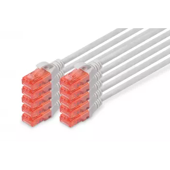 Patch Cord Digitus CAT 6 U/UTP LSZH 0,5 m 10 vnt.