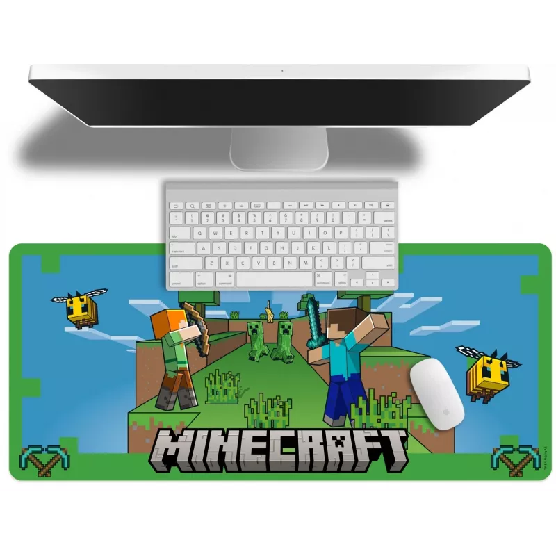 Pelėdos kilimėlis Kids Euroswan 80x30 cm Minecraft – didelis stalinis kilimėlis pelei ir klaviatūrai