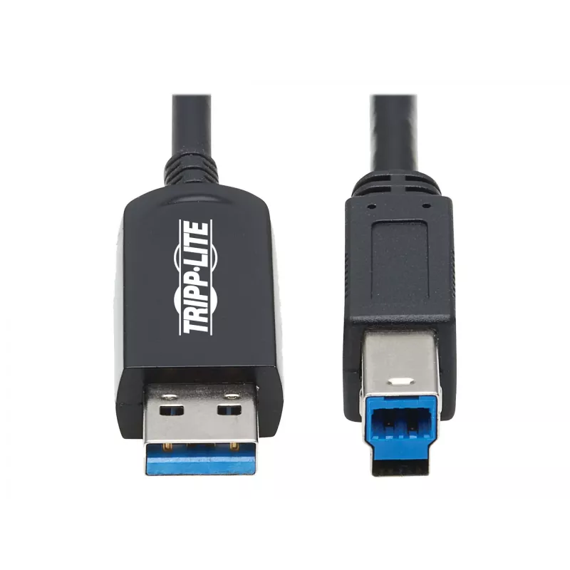 Eaton Tripp Lite Series USB 3.2 Gen 1 Plenum-Rated Fiber Active Optical Cable (AOC) - A/B M/M, Juoda, 20m - USB laidas - USB A tipas (vyriškas) į USB B tipą (vyriškas) - USB 3.2 Gen 1 - 20,0 m - P