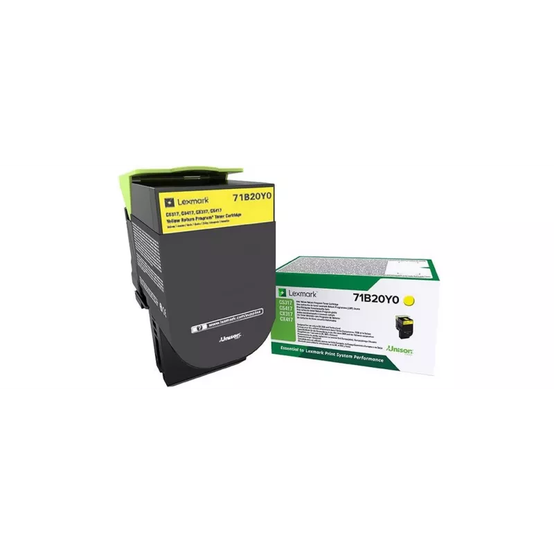 Kasetė su toneriu Lexmark 71B20Y0 geltona, 2300 puslapių