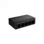 Tinklo jungiklis TENDA SG105M – 5 prievadų Gigabit Ethernet (10/100/1000), juodas, stalinis / montuojamas ant sienos