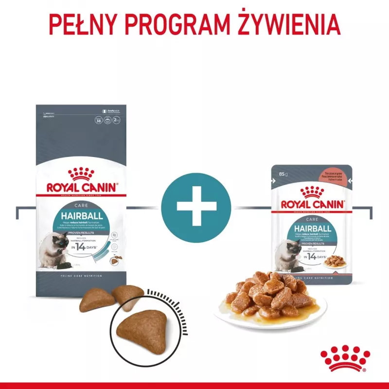 Sausas kačių ėdalas Royal Canin Hairball Care Adult 2 kg – vištiena, 34% baltymų, 15% riebalų