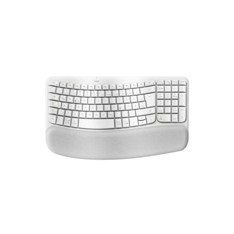 Logitech Wave Keys belaidė ergonominė klaviatūra RF Wireless Bluetooth QWERTZ vokiška balta