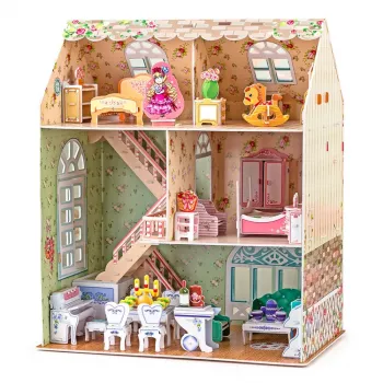 3D popierinis lėlių namelio modelis CubicFun P645H Dreamy