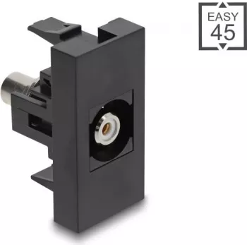 DELOCK garso adapteris Cinch (RCA) lizdas – Cinch (RCA) lizdas, 45° kampu, baltas, modelis 90958