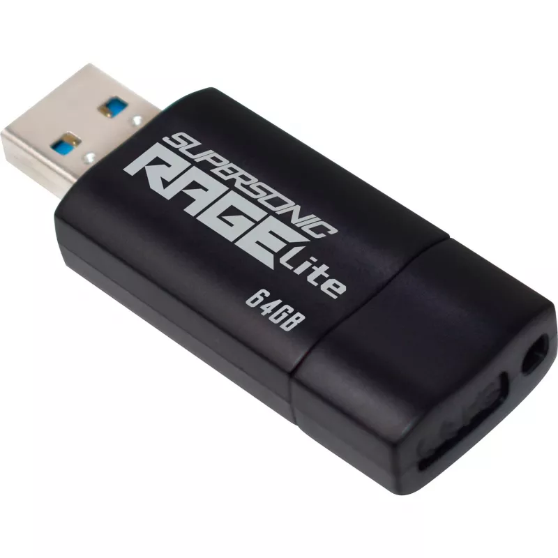 USB atmintukas PATRIOT Supersonic Rage Lite 64 GB USB Type-A 3.2 Gen 1, ištraukiamas, atsparus smūgiams