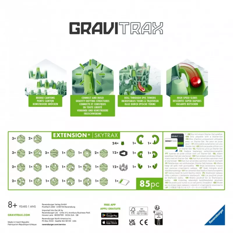 Ravensburger GraviTrax Skytrax maršruto plėtinys, nuo 8 metų
