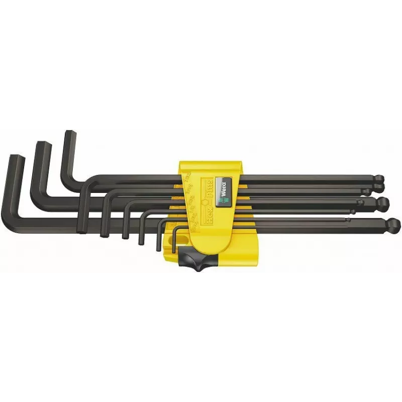 Wera 05022171001 L formos šešiabriaunis raktų rinkinys Imperial 9 vnt.