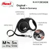Flexi Black Design M 5 m – ištraukiamas pavadėlis šunims, juodas su žaliais akcentais